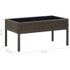Trädgårdsbord brun 75x40x37 cm konstrotting vidaXL – miniatyr 5