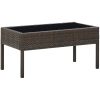 Trädgårdsbord brun 75x40x37 cm konstrotting vidaXL – miniatyr 1