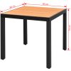 Trädgårdsbord brun 80x80x74 cm aluminium och WPC vidaXL 80 x 80 cm – miniatyr 3