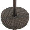 Trädgårdsbord brun konstrotting vidaXL 75.5 x 106 cm – miniatyr 3