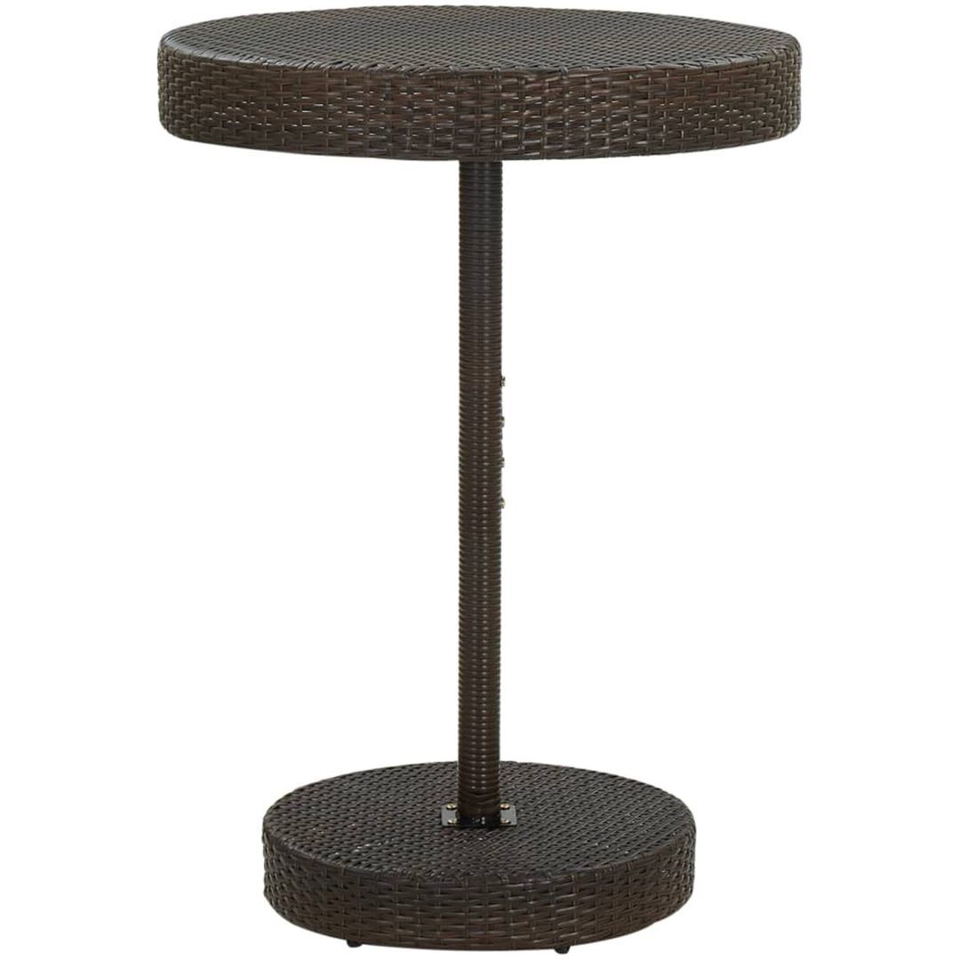 Trädgårdsbord brun konstrotting vidaXL 75.5 x 106 cm
