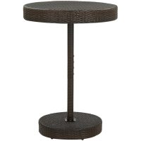 Trädgårdsbord brun konstrotting vidaXL