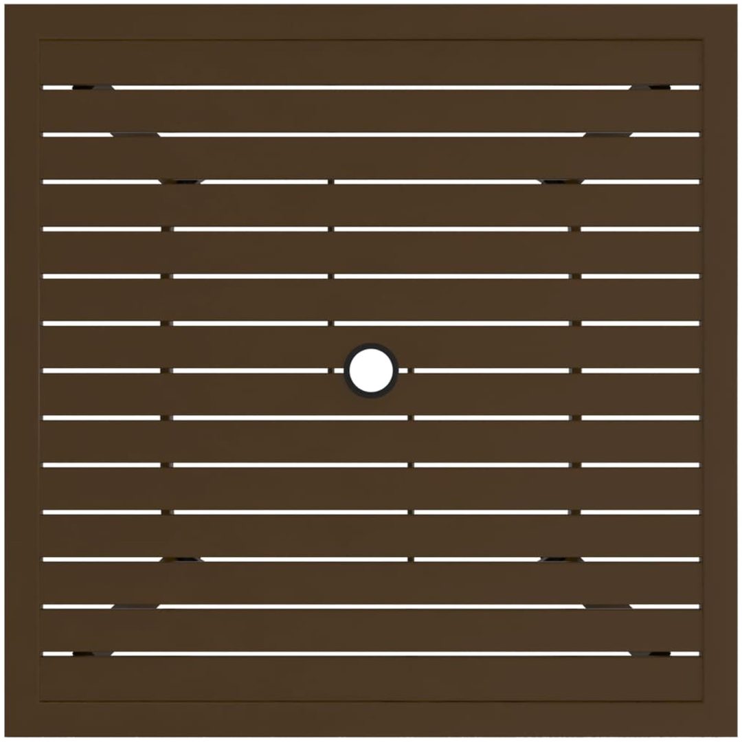 Trädgårdsbord brun stål vidaXL 81.5 x 81.5 x 72 cm – bild 3
