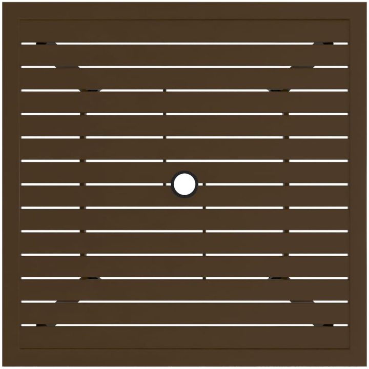 Trädgårdsbord brun stål vidaXL 81.5 x 81.5 x 72 cm – bild 3