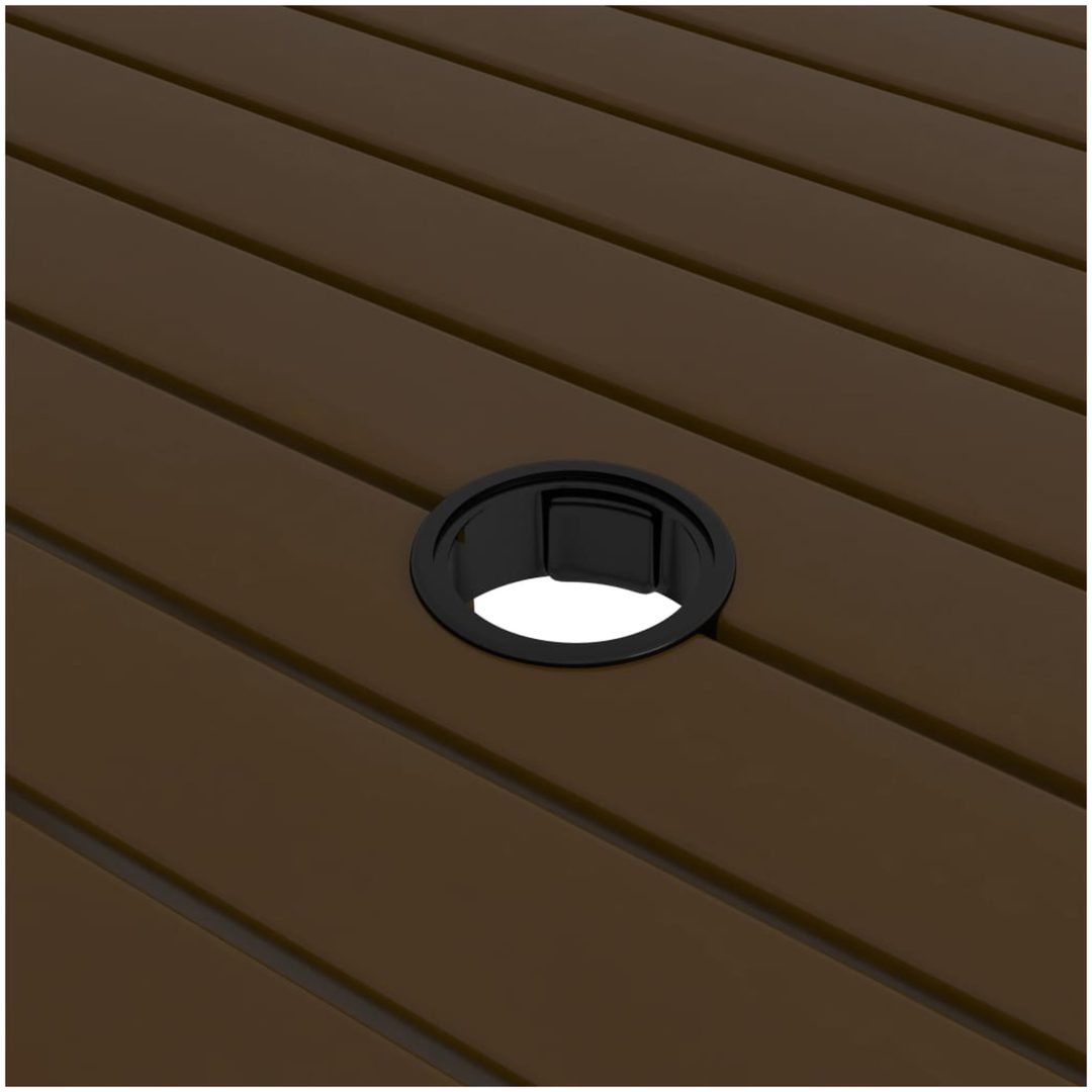 Trädgårdsbord brun stål vidaXL 81.5 x 81.5 x 72 cm – bild 4