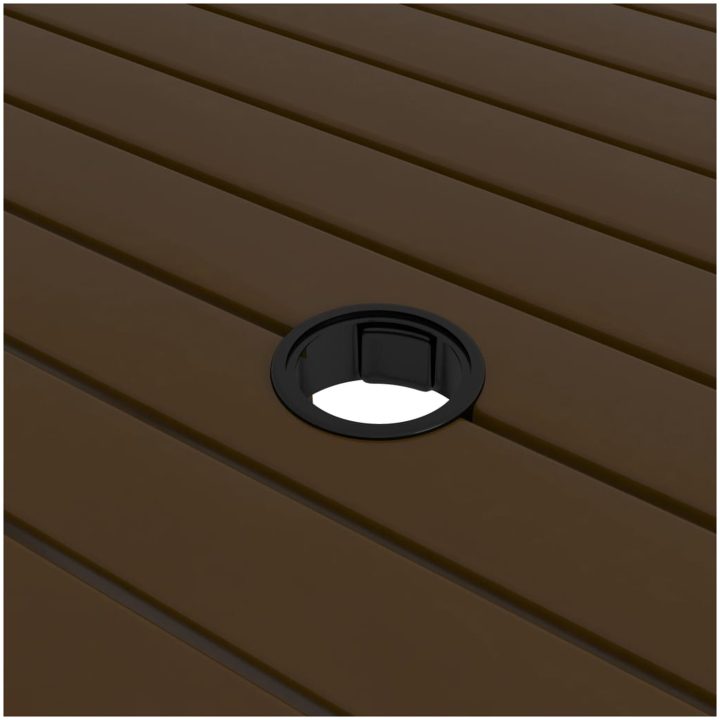 Trädgårdsbord brun stål vidaXL 81.5 x 81.5 x 72 cm – bild 4