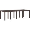 Trädgårdsbord Brunt 250x100x73 cm Poly Rattan vidaXL Large – miniatyr 4