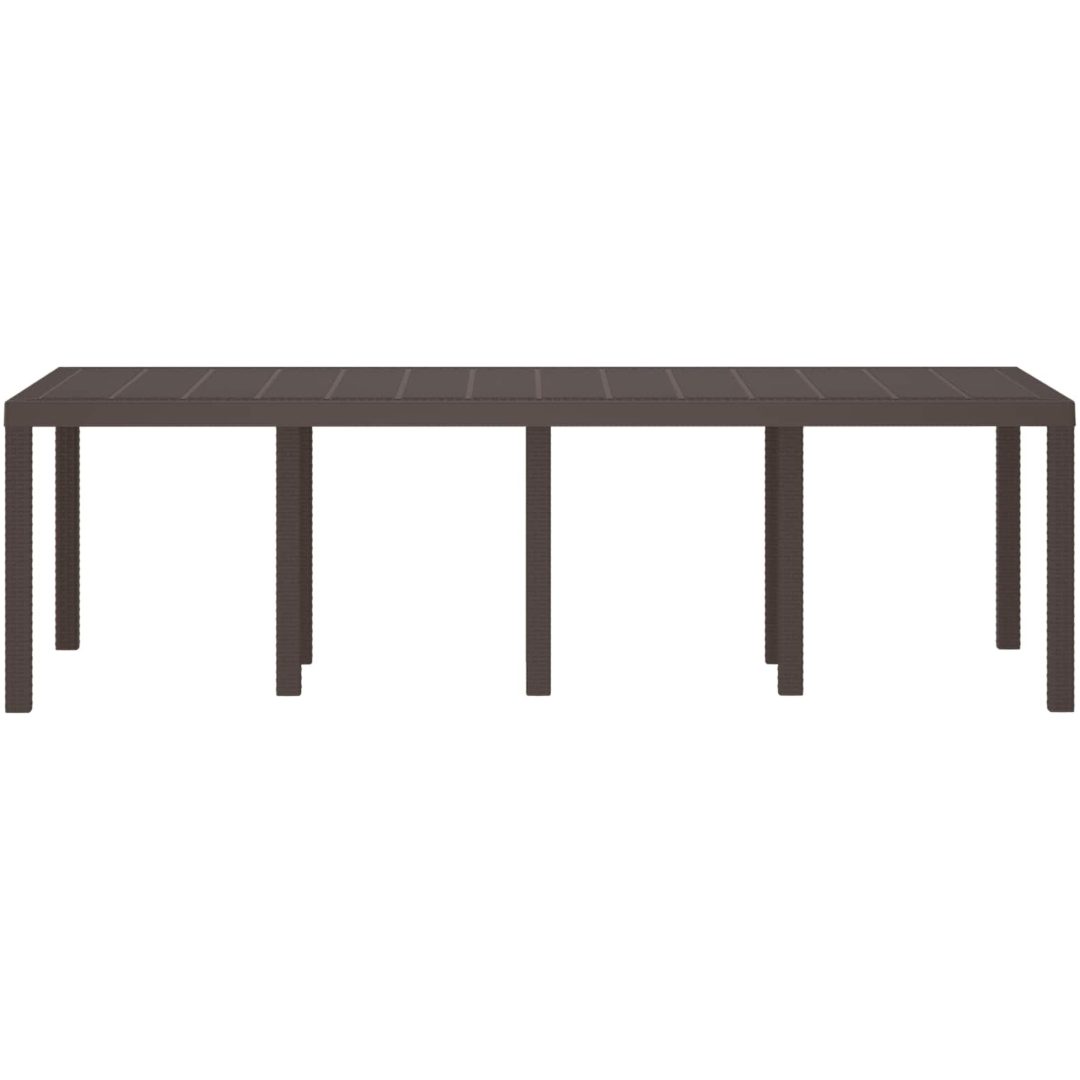 Trädgårdsbord Brunt 250x100x73 cm Poly Rattan vidaXL Large – bild 5
