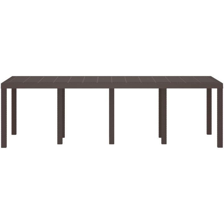 Trädgårdsbord Brunt 250x100x73 cm Poly Rattan vidaXL Large – bild 5