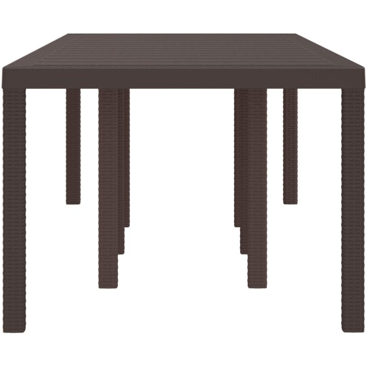 Trädgårdsbord Brunt 250x100x73 cm Poly Rattan vidaXL Large – bild 7