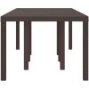 Trädgårdsbord Brunt 250x100x73 cm Poly Rattan vidaXL Large – miniatyr 8
