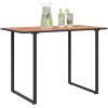 Trädgårdsbord Brunt DPC och Stål vidaXL 100 x 55 x 70 cm – miniatyr 3