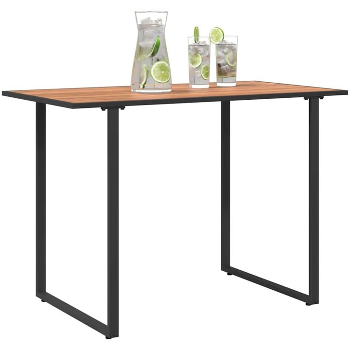 Trädgårdsbord Brunt DPC och Stål vidaXL 100 x 55 x 70 cm – bild 3
