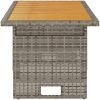 Trädgårdsbord grå 100x50x43/63 cm akaciaträ & konstrotting vidaXL – miniatyr 4