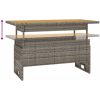 Trädgårdsbord grå 100x50x43/63 cm akaciaträ & konstrotting vidaXL – miniatyr 5