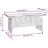 Trädgårdsbord grå 100x50x43/63 cm akaciaträ & konstrotting vidaXL – miniatyr 7
