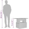 Trädgårdsbord grå 100x55x73 cm konstrotting och akaciaträ vidaXL – miniatyr 12