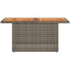 Trädgårdsbord grå 100x55x73 cm konstrotting och akaciaträ vidaXL – miniatyr 5