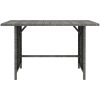 Trädgårdsbord grå 110x70x65cm konstrotting vidaXL – miniatyr 2
