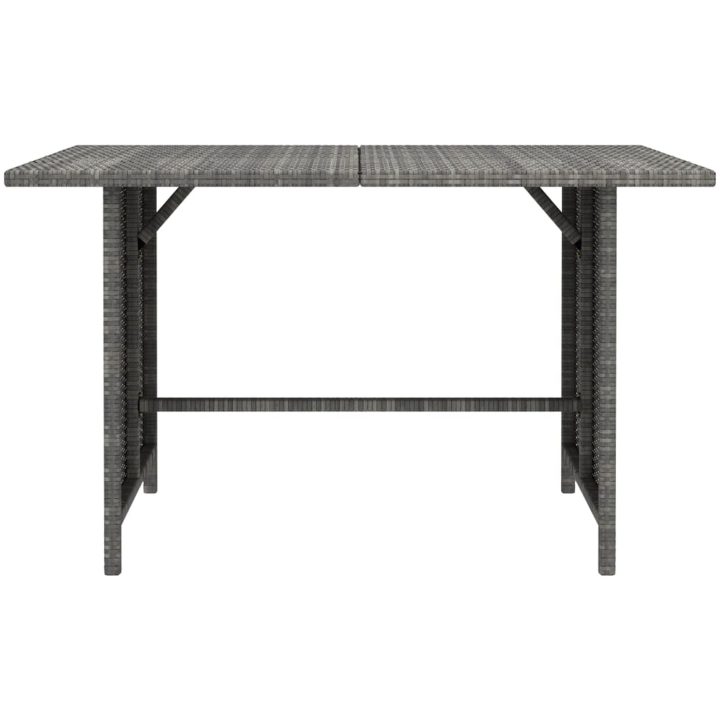 Trädgårdsbord grå 110x70x65cm konstrotting vidaXL – bild 2