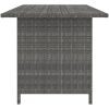 Trädgårdsbord grå 110x70x65cm konstrotting vidaXL – miniatyr 3