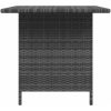 Trädgårdsbord grå 110x70x65cm konstrotting vidaXL – miniatyr 5