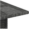 Trädgårdsbord grå 110x70x65cm konstrotting vidaXL – miniatyr 7