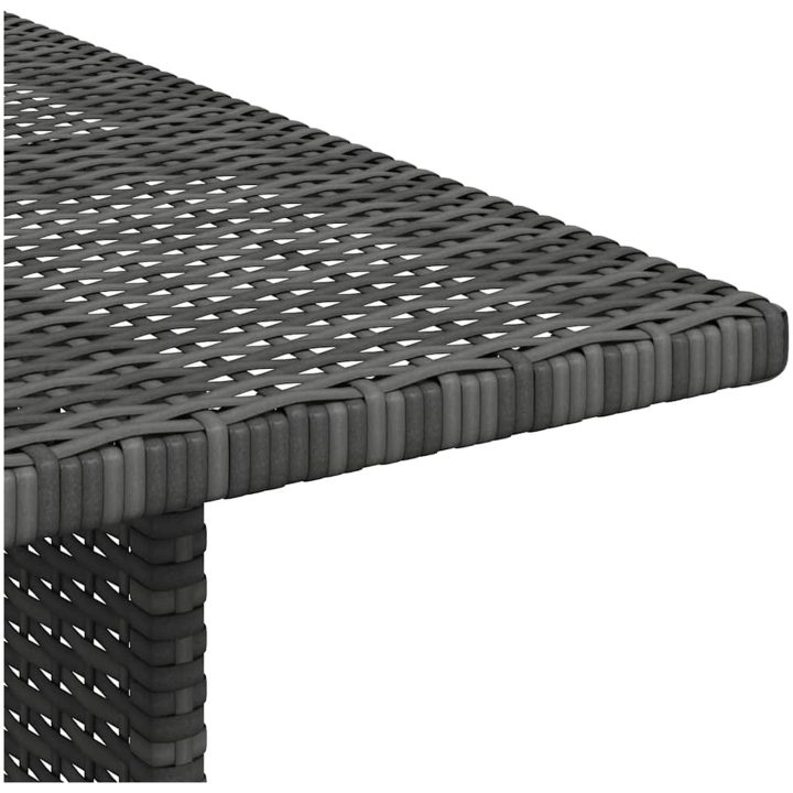 Trädgårdsbord grå 110x70x65cm konstrotting vidaXL – bild 7
