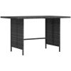 Trädgårdsbord grå 110x70x65cm konstrotting vidaXL – miniatyr 1