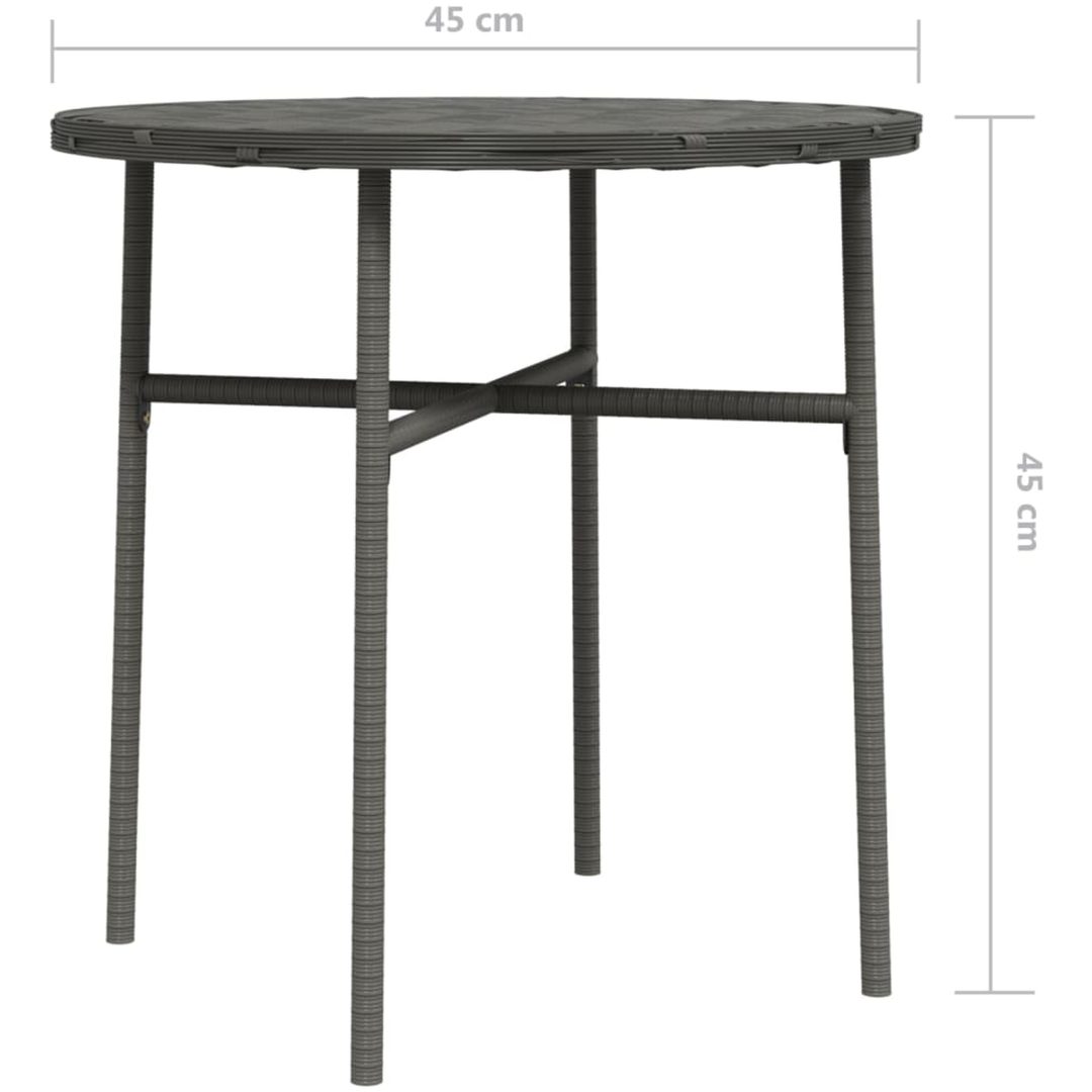 Trädgårdsbord grå 45 cm konstrotting vidaXL – bild 6