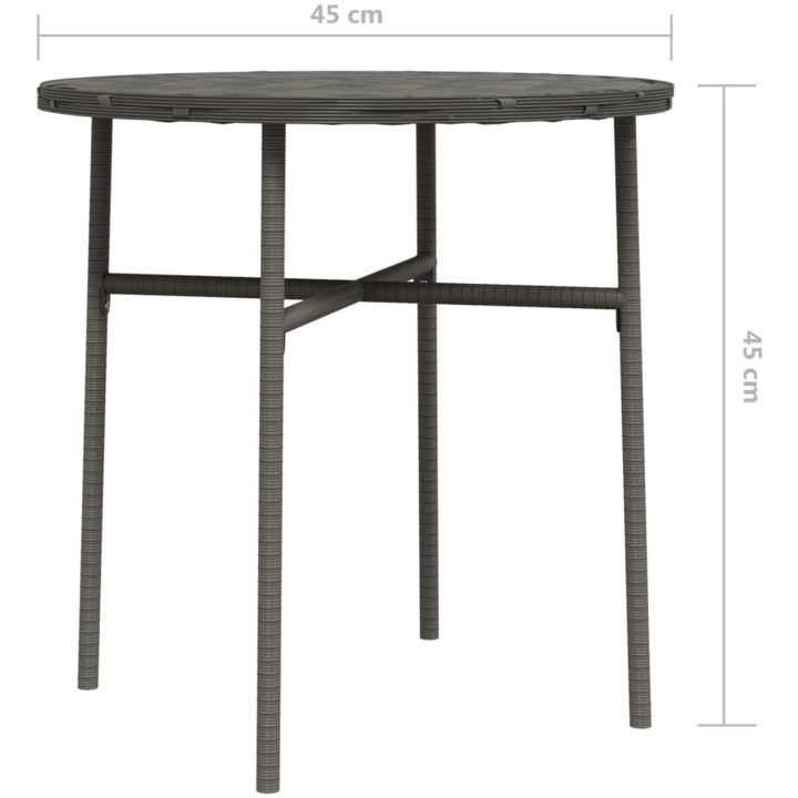 Trädgårdsbord grå 45 cm konstrotting vidaXL – bild 6