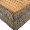 Trädgårdsbord grå 45x45x37 cm konstrotting akaciaträ vidaXL – miniatyr 8