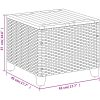 Trädgårdsbord grå 45x45x37 cm konstrotting akaciaträ vidaXL – miniatyr 9