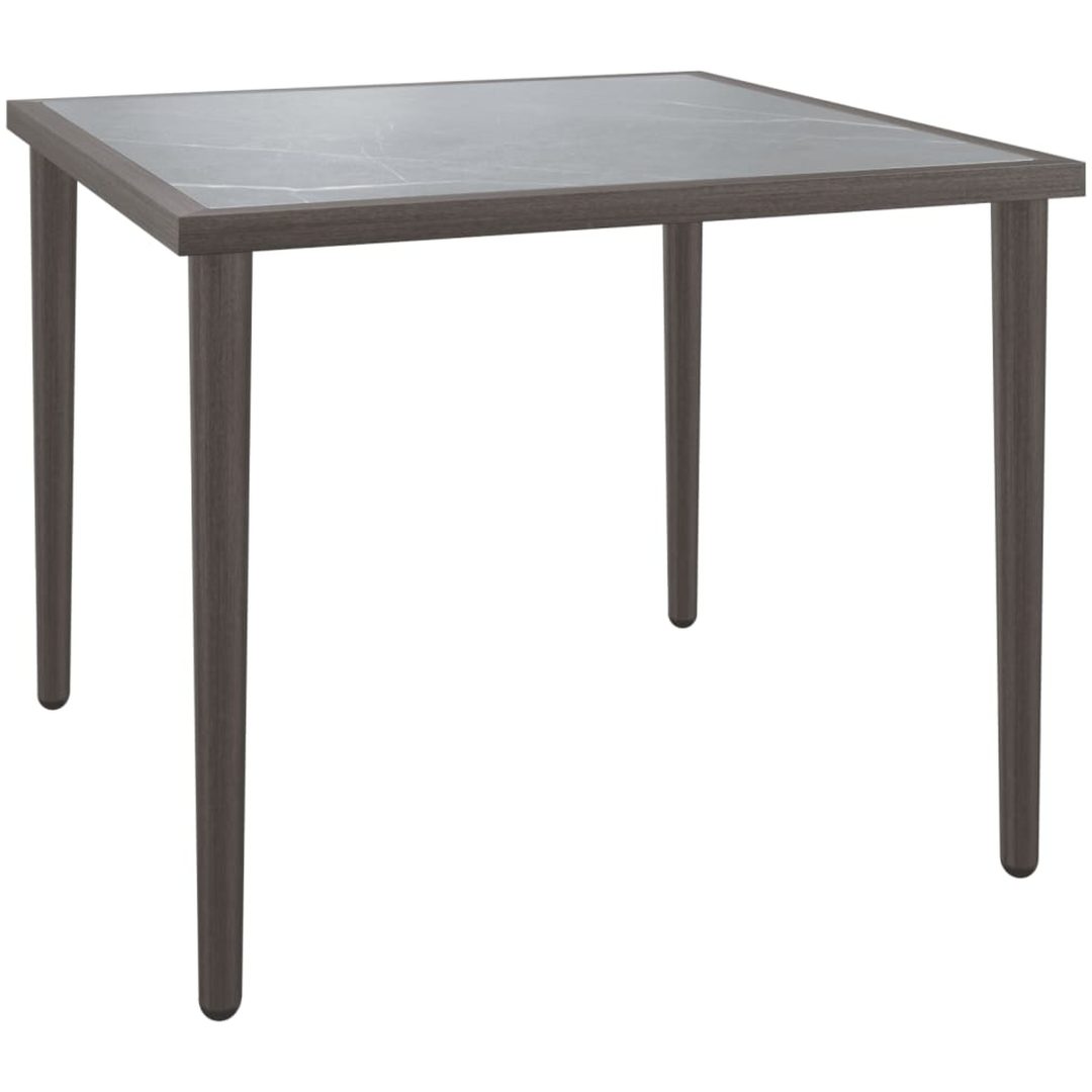 Trädgårdsbord grå 48x48x37 cm stål vidaXL – bild 2