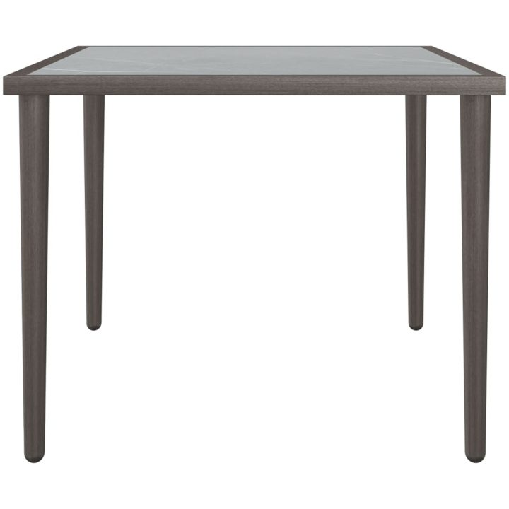 Trädgårdsbord grå 48x48x37 cm stål vidaXL – bild 4