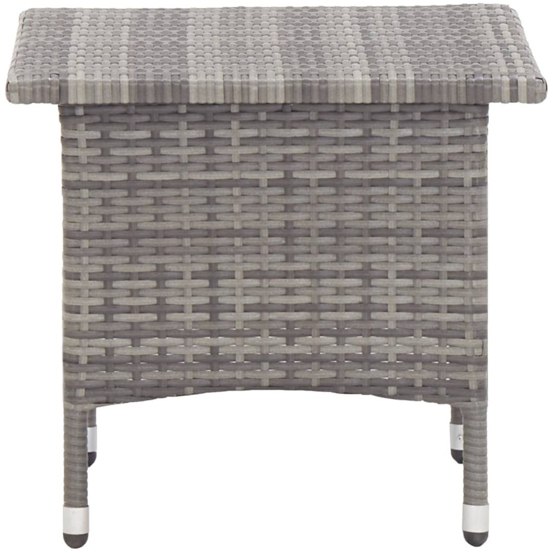 Trädgårdsbord grå 50x50x47 cm konstrotting vidaXL – bild 2