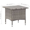 Trädgårdsbord grå 50x50x47 cm konstrotting vidaXL – miniatyr 5