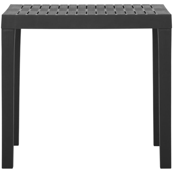 Trädgårdsbord grå 79x65x72 cm plast vidaXL – bild 2