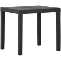 Trädgårdsbord grå 79x65x72 cm plast vidaXL