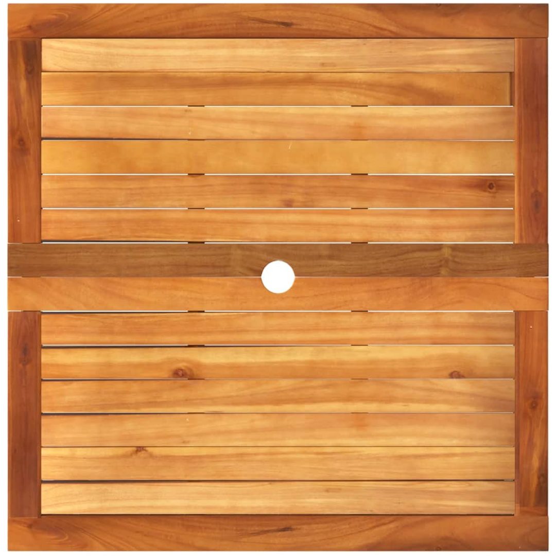 Trädgårdsbord grå 80x80x74 cm konstrotting akaciaträ vidaXL 80 x 80 x 75 cm – bild 6