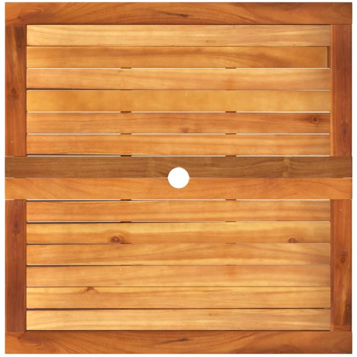 Trädgårdsbord grå 80x80x74 cm konstrotting akaciaträ vidaXL 80 x 80 x 75 cm – bild 6