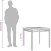 Trädgårdsbord grå 80x80x74 cm konstrotting akaciaträ vidaXL 80 x 80 x 75 cm – miniatyr 9