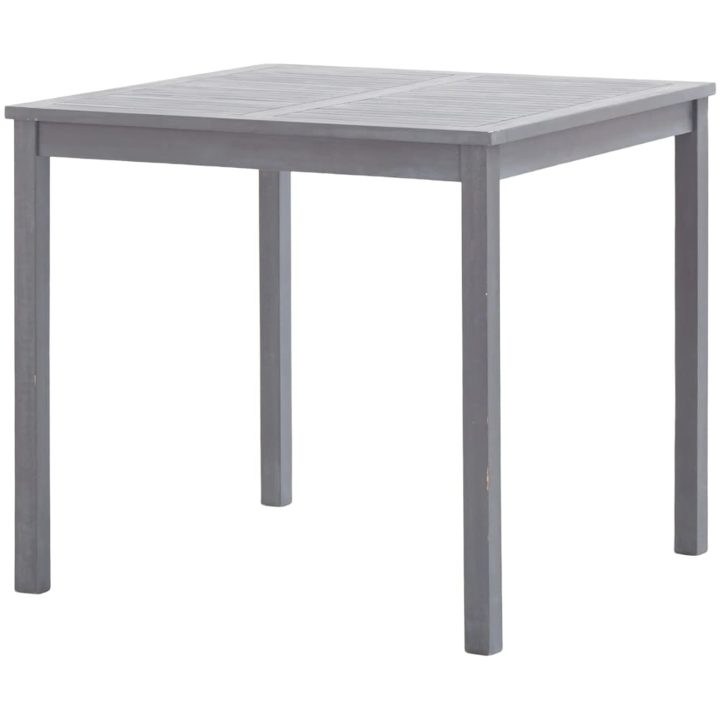 Trädgårdsbord grå 80x80x74 cm massivt akaciaträ vidaXL – bild 2