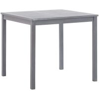 Trädgårdsbord grå 80x80x74 cm massivt akaciaträ vidaXL