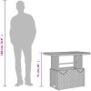 Trädgårdsbord grå konstrotting och akaciaträ vidaXL 90 x 55 x 71 cm – miniatyr 12