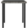 Trädgårdsbord grå konstrotting vidaXL 70 x 70 x 73 cm – miniatyr 2
