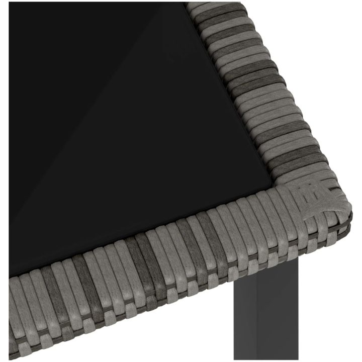 Trädgårdsbord grå konstrotting vidaXL 70 x 70 x 73 cm – bild 3