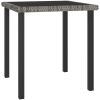 Trädgårdsbord grå konstrotting vidaXL 70 x 70 x 73 cm – miniatyr 1