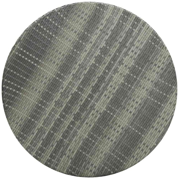 Trädgårdsbord grå konstrotting vidaXL 75.5 x 106 cm – bild 2