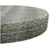Trädgårdsbord grå konstrotting vidaXL 75.5 x 106 cm – miniatyr 3